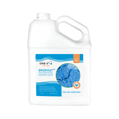Gallon container of Orb-3 Dropout Phosphate Remover on a white background