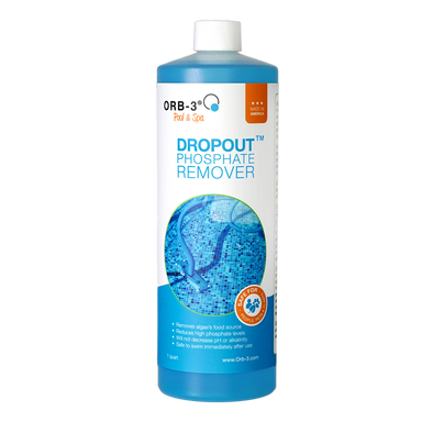 Quart bottle of Orb-3 Dropout Phosphate Remover on a white background