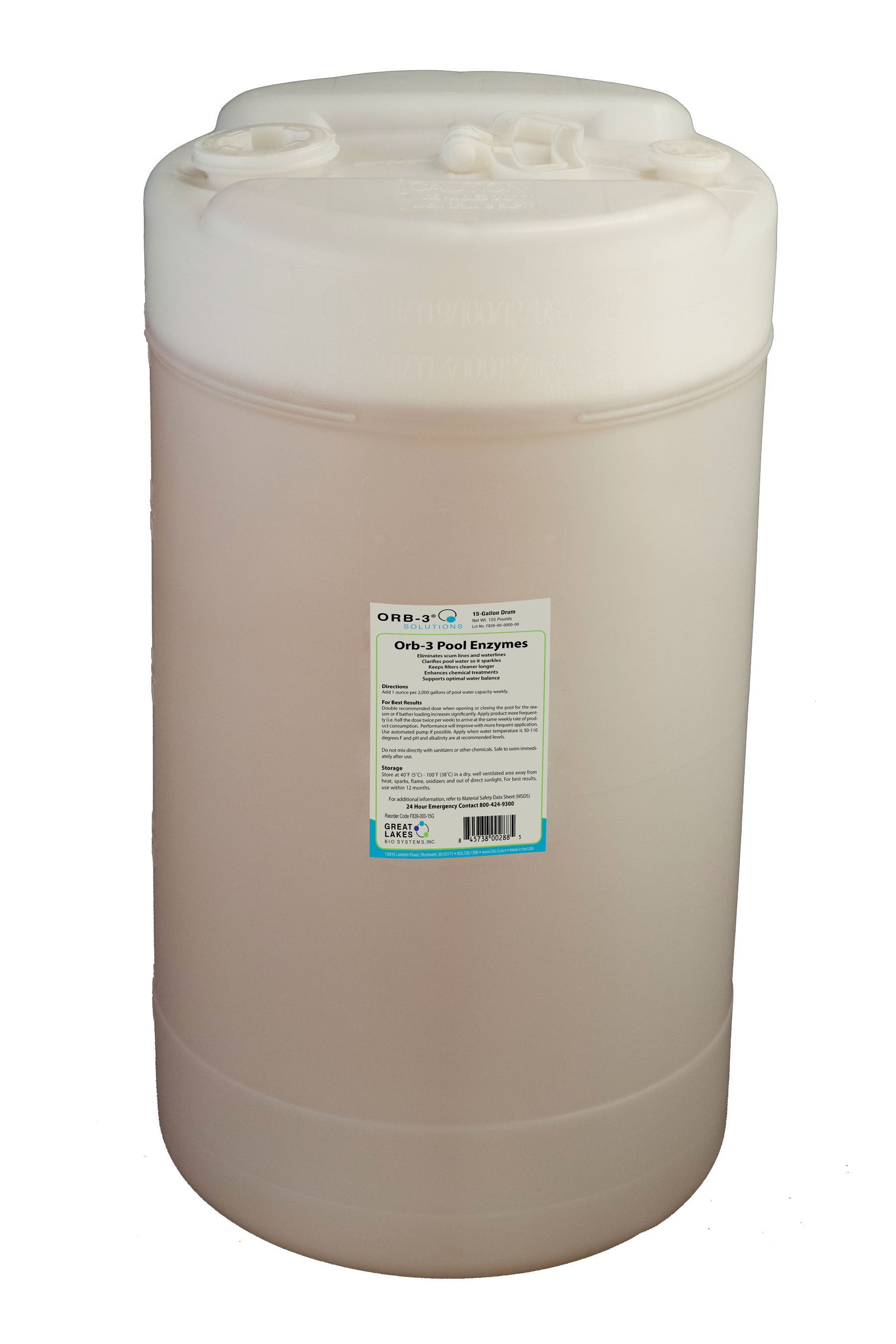 Orb-3 Pool Enzymes in 15 Gallons 