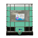 Large green IBC tote of ORb-3 PRA and Enzymes Maintenance with a label on a white background