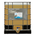 Large industrial IBC tote of Orb-3 Reclaim Restorer Bacterial with a label on a white background