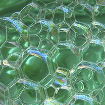 bubbles on green water