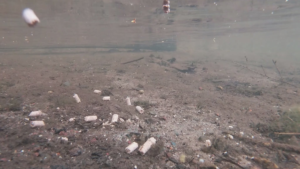 Orb-3 Sludge Pellets sinking to the pond bottom video