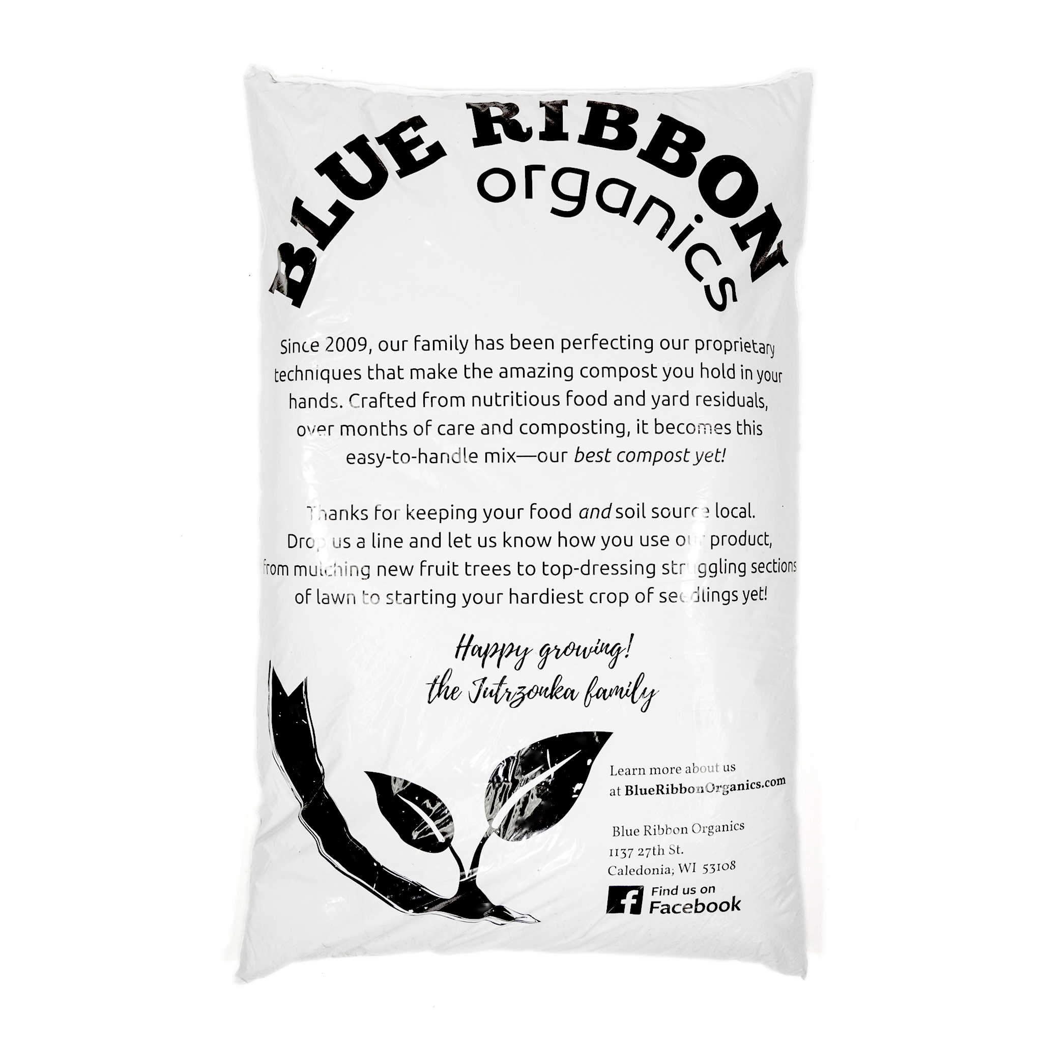Blue Ribbon Organics OMRI Certified Natural Premium Organic Compost for Plants | Plant Food | Odorless Natural Fertilizer | Soil Builder