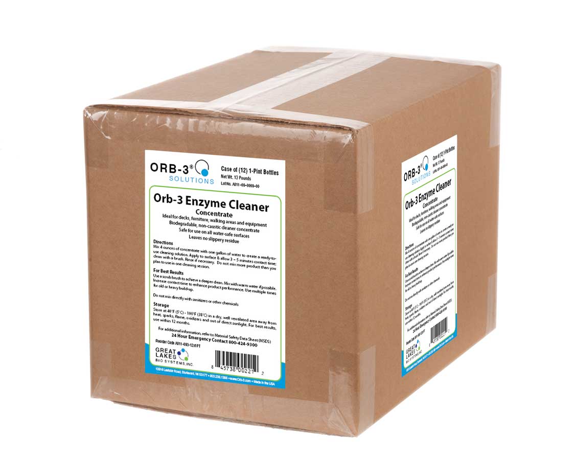 Orb-3 Enzyme Cleaner Concentrate Case of 12 Pints