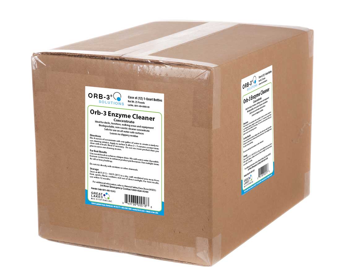 Orb-3 Enzyme Cleaner Concentrate Case of 12 Quarts